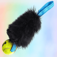 Pocket size  sheepskin tug /tennis ball
