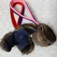 RABBIT SKIN GEM BALLS -Webbing Handle