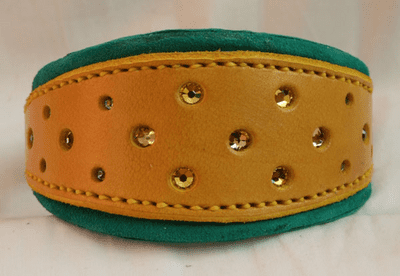 Random inset top class crystal whippet/ Greyhound Collar