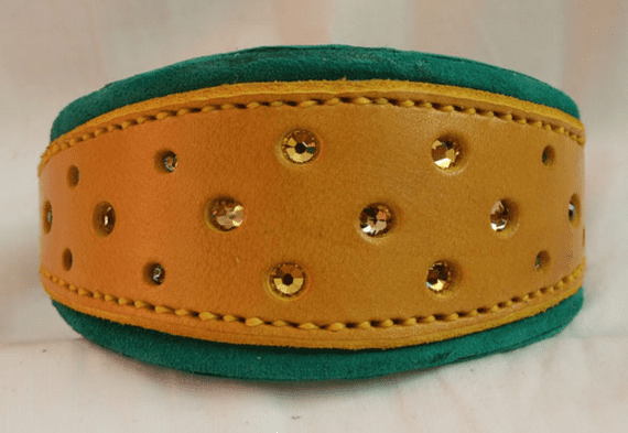 Random inset top class crystal whippet/ Greyhound Collar