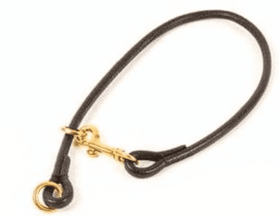 Rolled leather America slip Collar