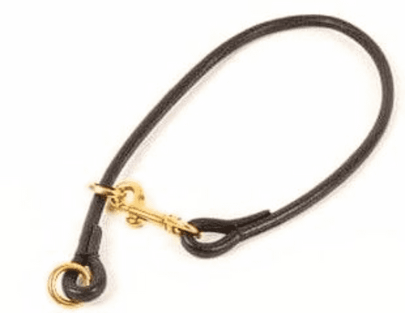 Rolled leather America slip Collar