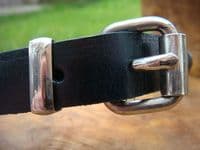 Rolled Leather Dog Collar with Crystals Beads