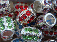 Rolled Leather Paracord Slip Lead with crystal + swivel