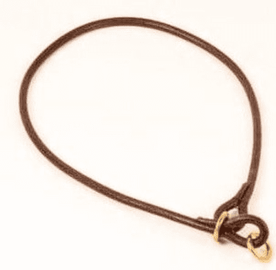 Rolled leather slip collar