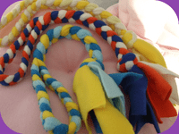 TWO PLAITED FLEECE RAGGERS WITH OR WITH OUT HANDLE