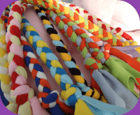 TWO PLAITED FLEECE RAGGERS WITH OR WITH OUT HANDLE
