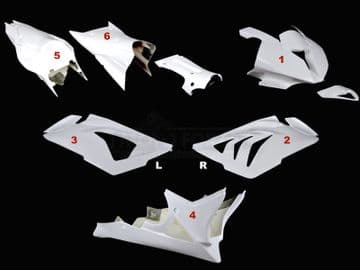 BMW, S 1000 RR, 12-14 (RR/HP4) / Complete set 6-pieces Racing SBK