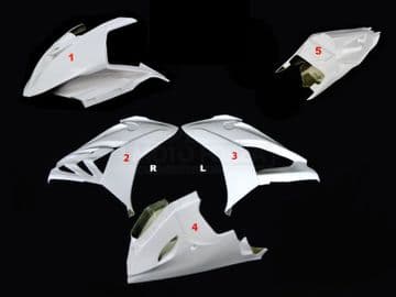 BMW, S 1000 RR, 15-18 / Complete set 5-pieces racing OP - version 2 OEM screen