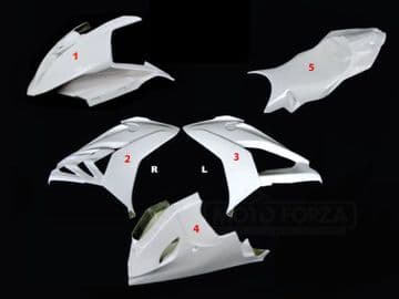 BMW, S 1000 RR, 15-18 / Complete set 5-pieces Racing v2 - Original Screen