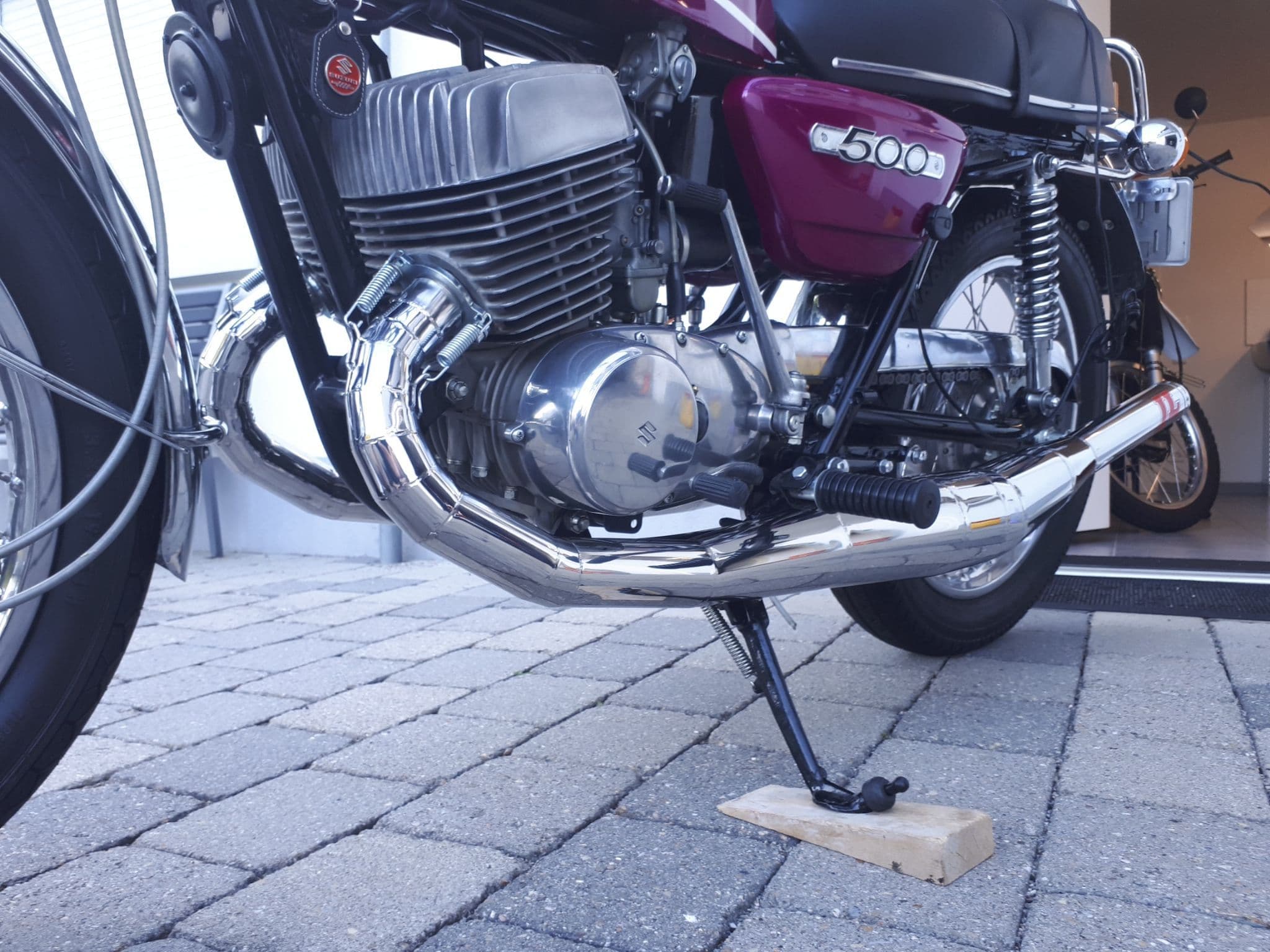 JL SUZUKI T500 exhausts POLISHED Stainless Steel with Stainless