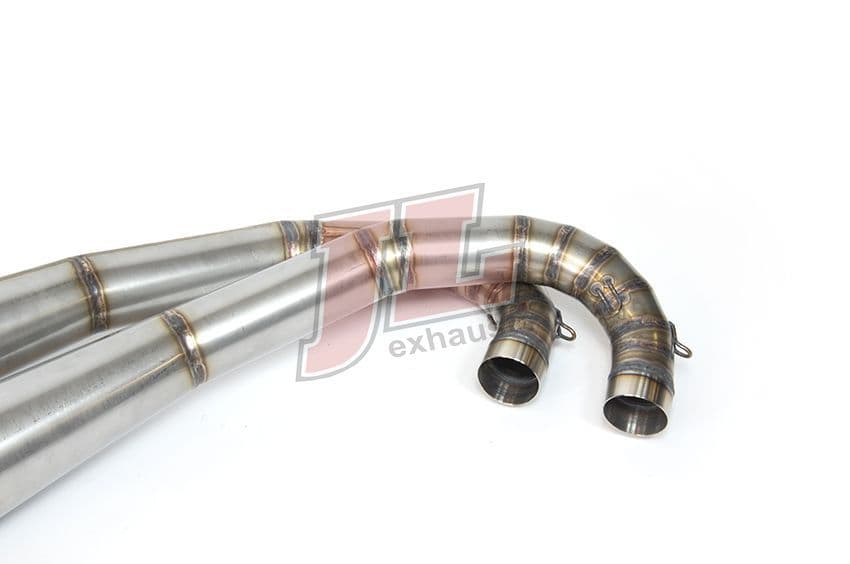 JL SUZUKI T500 Stainless Steel exhausts with Bolt-On Silencers
