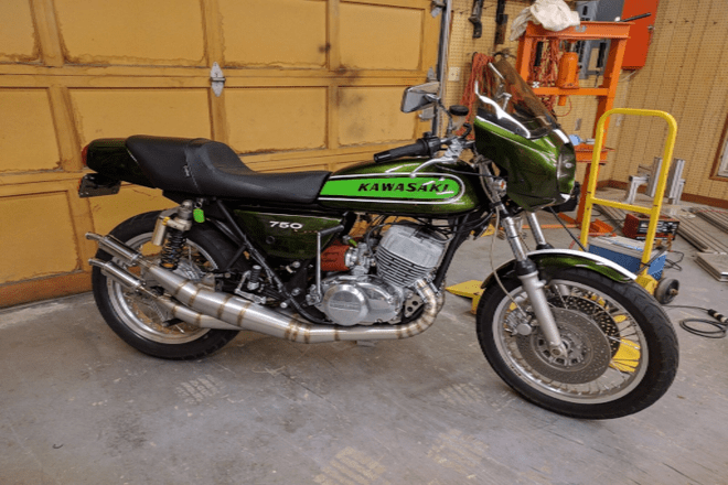 KAWASAKI H2 750 Polished STAINLESS STEEL BOLT-ON STYLE JL EXHAUSTS