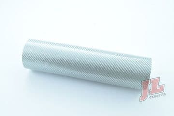 Silencer Tube Vespa PK/ET3 VSP Road/Race & Lambretta Bolt-On SILVER