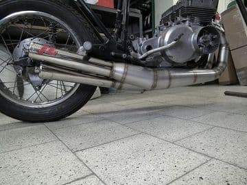 Suzuki GT550 STAINLESS STEEL INTEGRAL SILENCER STYLE JL EXHAUSTS