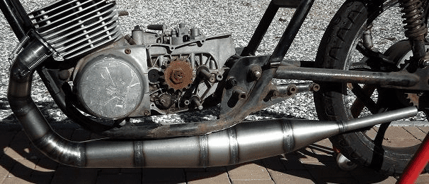 Suzuki TR500 Race exhausts without silencers