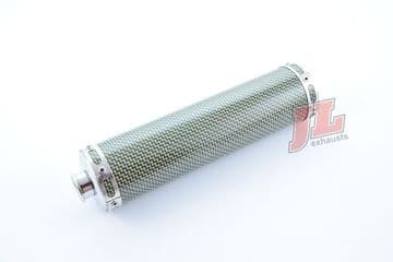 Vespa Carbon Kevlar Bolt-On Silencer M6 studs spacing 53 mm