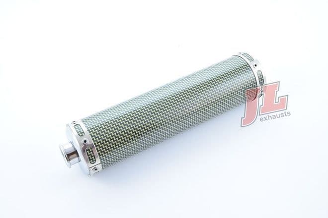 Vespa Carbon Kevlar Bolt-On Silencer M6 studs spacing 53 mm