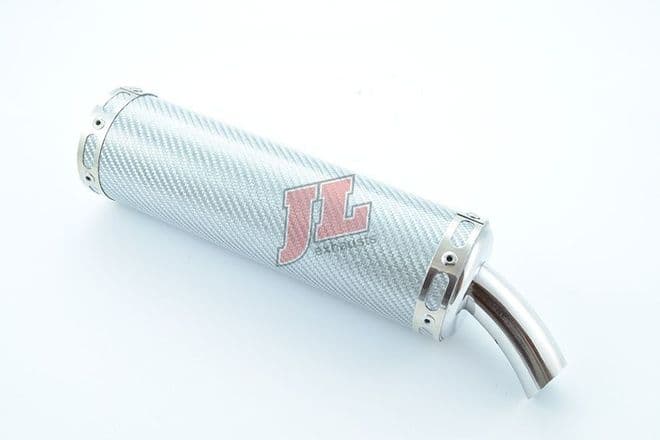 Vespa VSP3 Race Silver Carbon Bolt-On Silencer