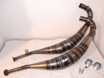 Yamaha RD350LC MILD STEEL SIDE/SIDE STYLE EXHAUSTS