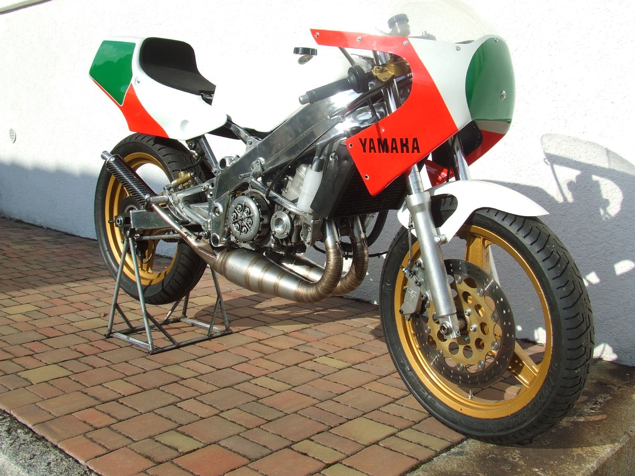 YAMAHA TZ250 H-J-K SIDE/SIDE MILD STEEL EXHAUSTS