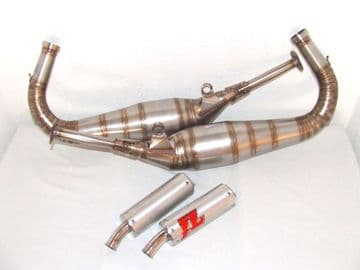 YAMAHA TZ250 H-J-K SIDE/SIDE STAINLESS STEEL EXHAUSTS
