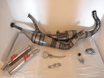Yamaha TZR250 V2 MILD STEEL SIDE/SIDE STYLE EXHAUSTS
