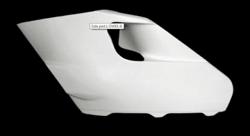 YZR500 GP FAIRING SIDE L/H type 2