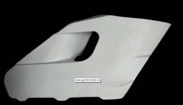 YZR500 GP FAIRING SIDE R/H type 2