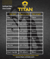 Fibre Softball Cricket Bat - Black - Purple/White Stickers Sizes:SH,H,6,5,4&3
