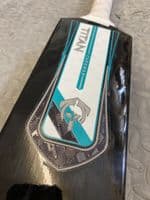 Fibre Softball Cricket Bat - Black - Teal/White Stickers    Sizes:SH,H,6,5,4&3