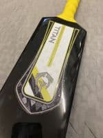 Fibre Softball Cricket Bat - Black -Yellow/White Stickers    Sizes:SH,H,6,5,4&3