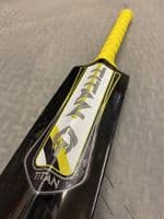 Fibre Softball Cricket Bat - Black -Yellow/White Stickers    Sizes:SH,H,6,5,4&3