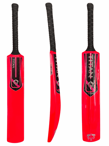 Fibre Softball Cricket Bat - Pink - Pink/Black Stickers Sizes:SH,H,6,5,4&3