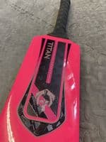 Fibre Softball Cricket Bat - Pink - Pink/Black Stickers   Sizes:SH,H,6,5,4&3