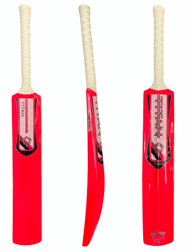 Fibre Softball Cricket Bat - Pink - Pink/White Stickers Sizes:SH,H,6,5,4&3