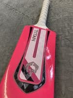 Fibre Softball Cricket Bat - Pink - Pink/White Stickers   Sizes:SH,H,6,5,4&3
