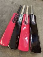 Fibre Softball Cricket Bat - Pink - Pink/White Stickers   Sizes:SH,H,6,5,4&3
