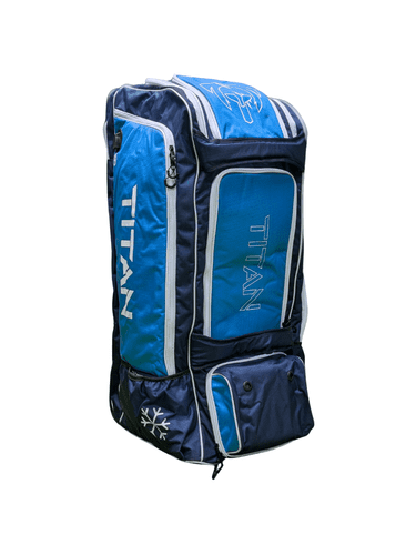 Titan Deluxe Limited Edition X-Large Wheelie Duffle Bag - Navy Blue/Light Blue