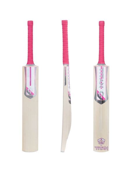 Titan - English Willow Junior Bat - White/Pink/Chrome £84.99 - £349.99