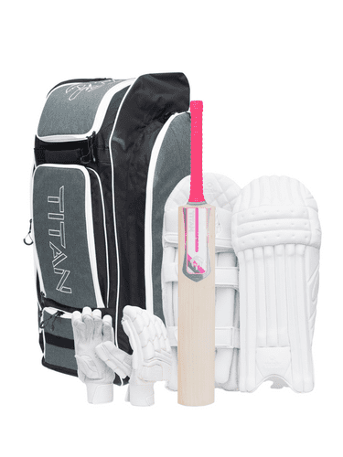 Titan Grade 1 SH Bat, Players Grade Pads, Gloves & Large Wheelie Duffle Bag