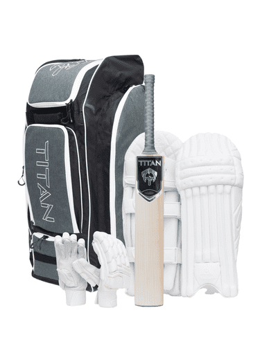 Titan Grade 3 SH Bat, Players Grade Pads, Gloves & Large Wheelie Duffle Bag