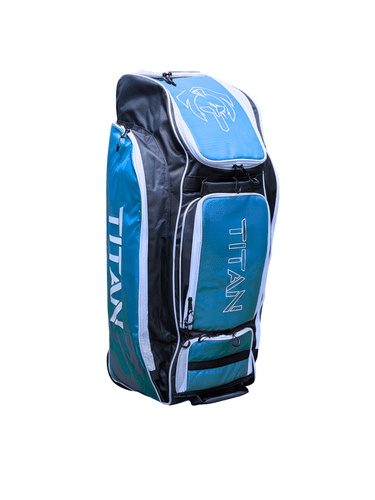 Titan Players Edition Large Wheelie Duffle Bag - Navy Blue/Light Blue