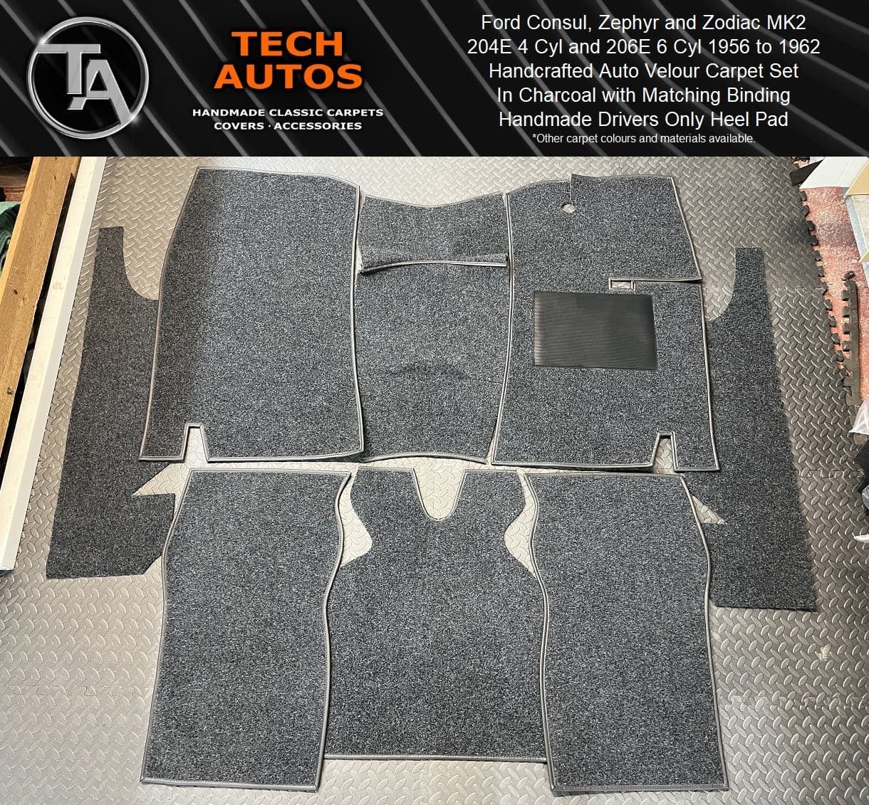 Ford Zodiac MK2 Carpet Set in Hessian Backed Handmade to Order