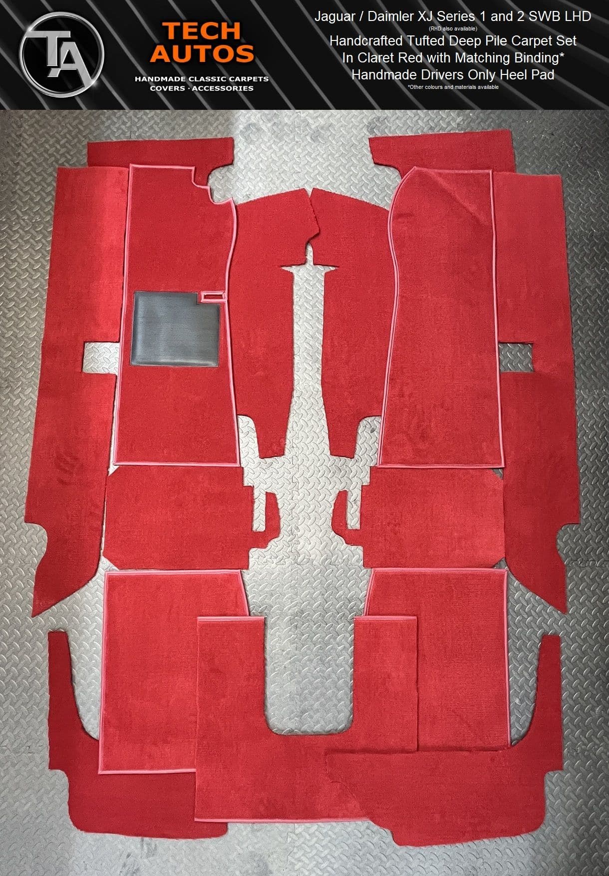 Jaguar XJ6 Series 1 & 2 Carpet Set in Tufted Deep Pile