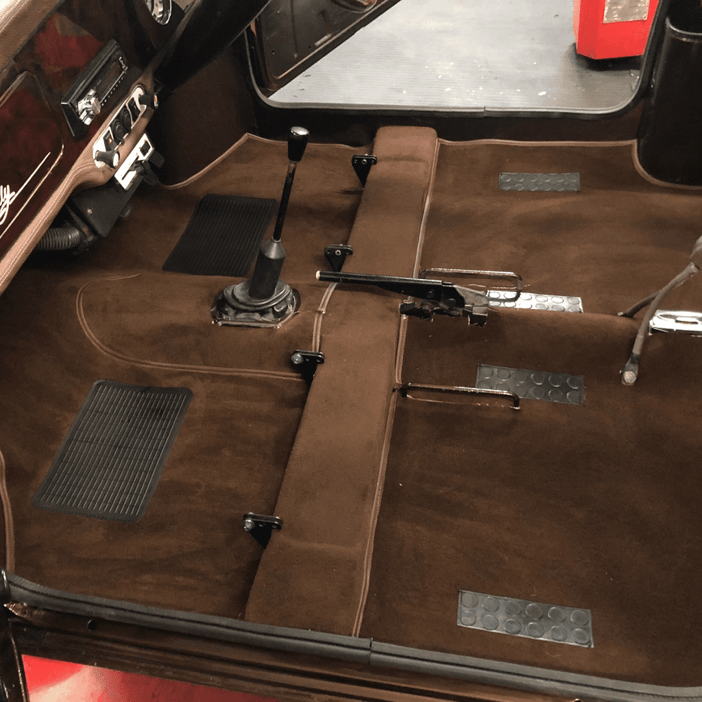 Lotus Europa Carpet Set in Hessian Backed Handmade to Order