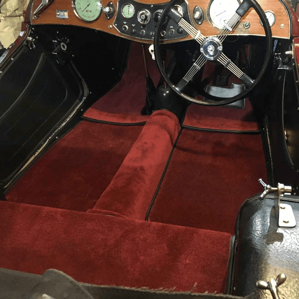 MG TC Carpet Set in Hessian Backed Handmade to Order