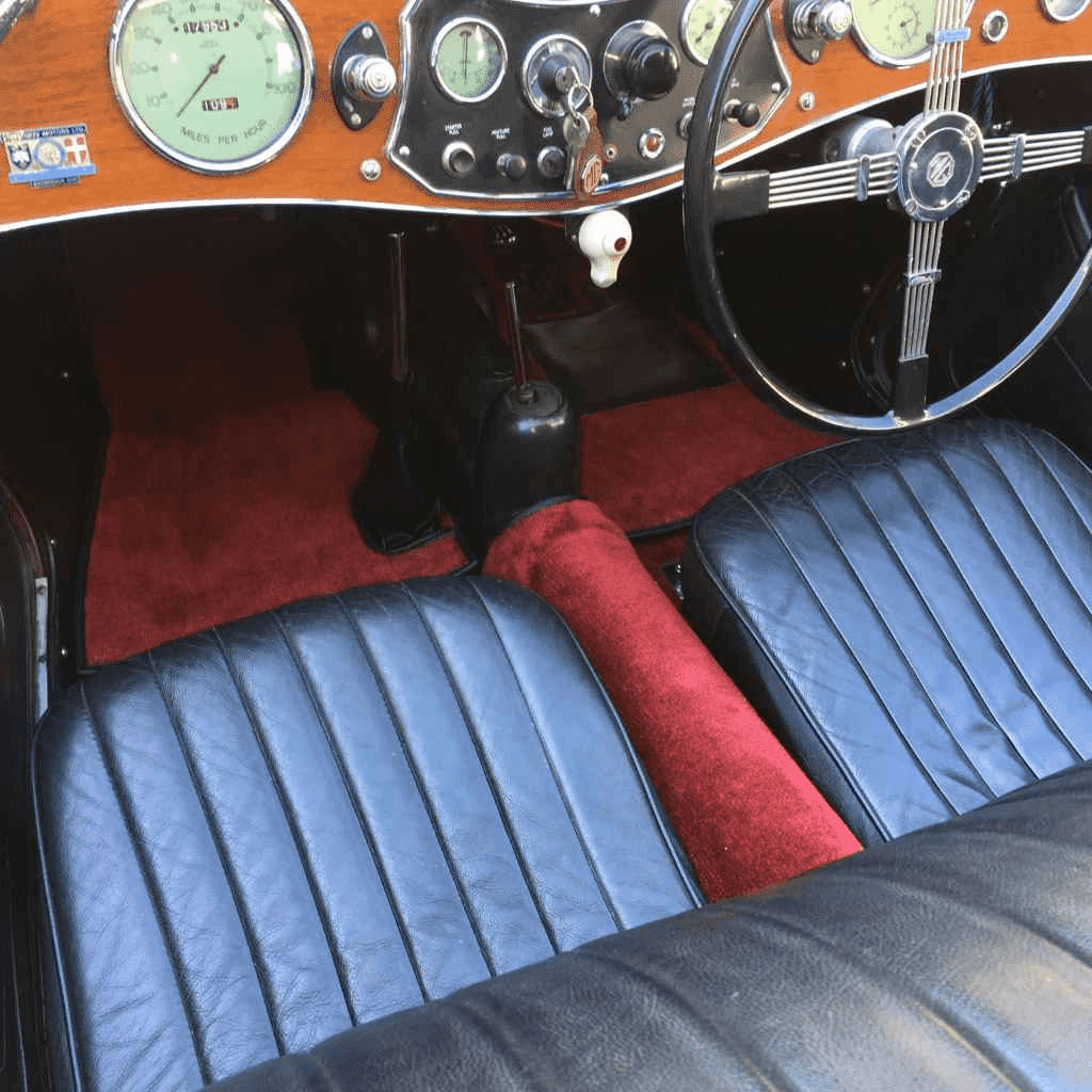 MG TF Carpet Set in Hessian Backed Handmade to Order