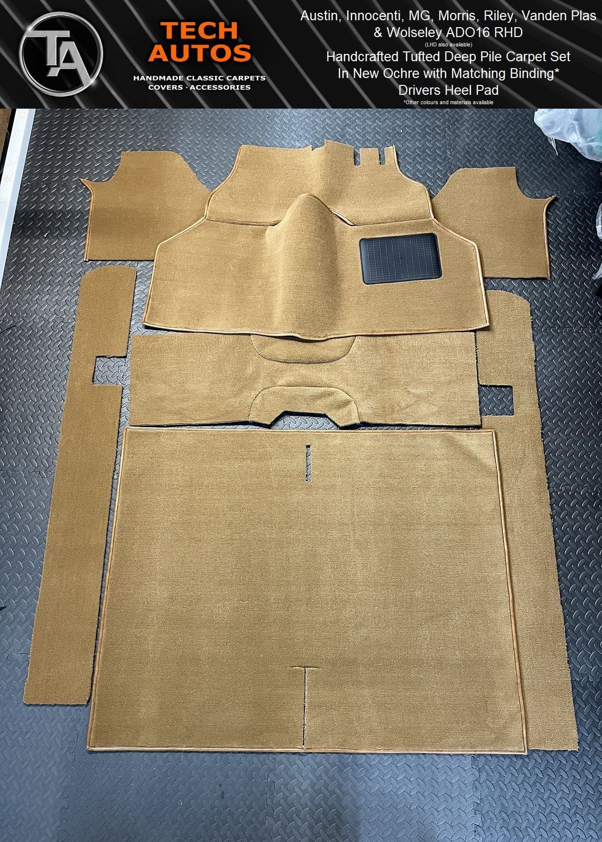 あみ Morris 1100 & 1300 ADO16 Carpet Set in Tufted Deep Pile