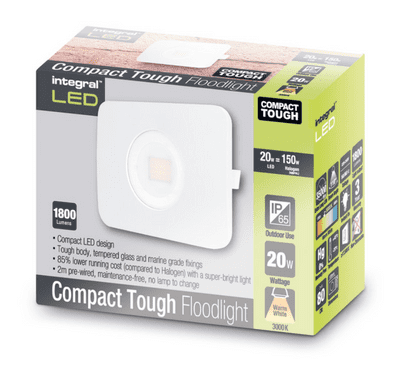 20W COMPACT TOUGH FLOODLIGHT IP65 (Warm White)